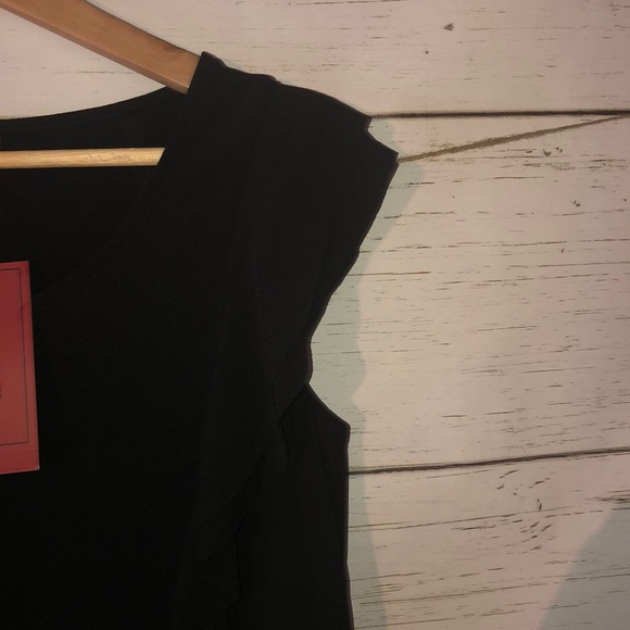 Love Scarlett Black Ruffle Blouse - Size Small - Picture 4 of 8